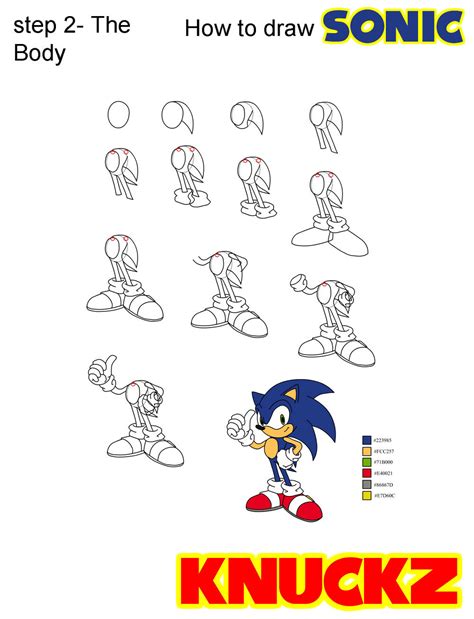 How To Draw Sonic Step 2 By Knuckz On Deviantart