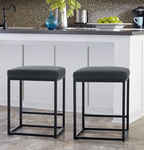 Maison Arts Counter Height 24 Bar Stools Set Of 2 For Kitchen Counter