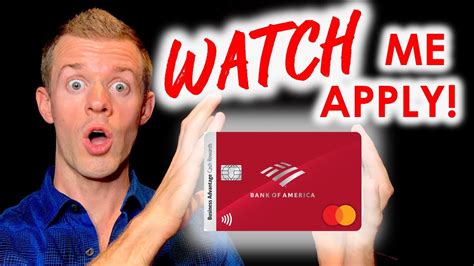 Watch Me Apply Bank Of America Business Credit Card Application