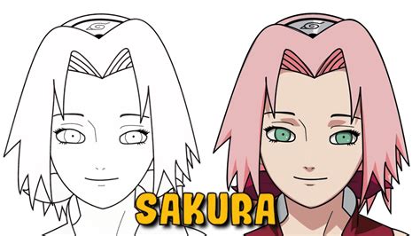 How To Draw Sakura Naruto How To Draw Anime Easy Step By Step
