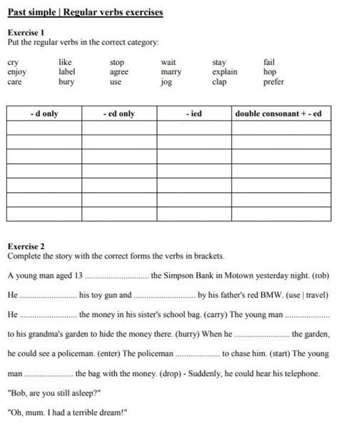 Regular Verbs Online Worksheet You Can Do The Exercises Online Or
