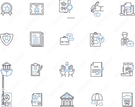 Rights Outline Icons Collection Rights Justice Liberty Autonomy