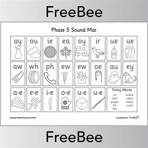 Phase 5 Sound Mat Phonic Resource By Planbee