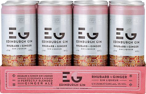 Edinburgh Gin Rhubarb And Ginger Gin Liqueur Mixed With Ginger Ale 12