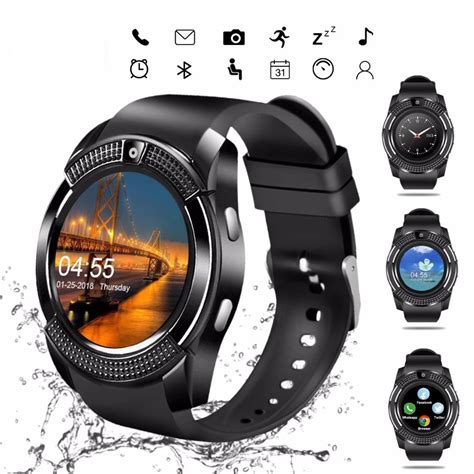 V8 Smartwatch Bluetooth Pedometer Sim Tf Card Watch Camera 2g Color