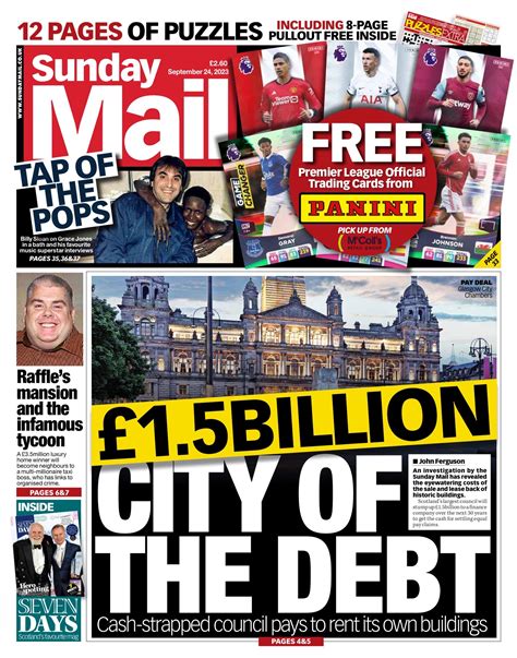 Sunday Mail Front Page Th Of September Tomorrow S Papers Today