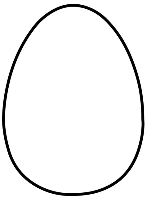 Printer, paper, scissors, glue, something to colour with. Large Egg Shape Template | Easter egg template, Easter egg ...