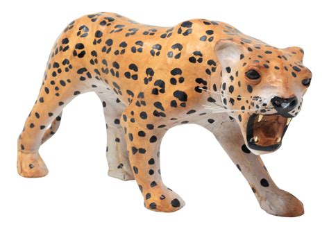Vintage Leather Cheetah Figure on Chairish.com | Models and figurines, Safari animals, Cheetah