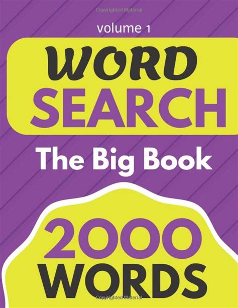 Word Search The Big Book 200o Words Large Print Word Search Puzzles By