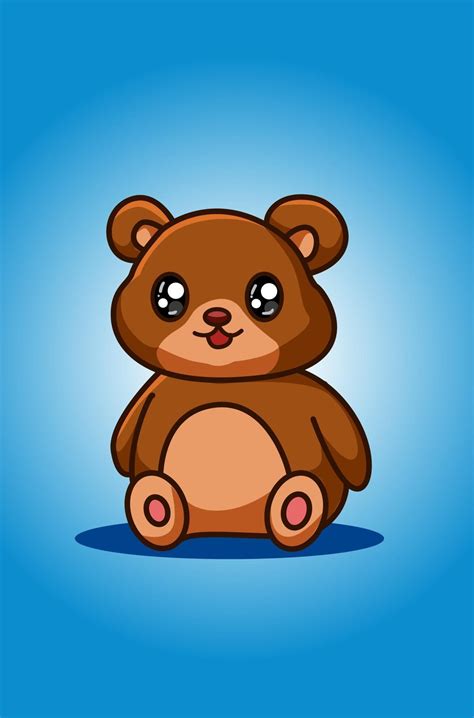 A cute and happy baby bear hand drawing 2156837 Vector Art at Vecteezy