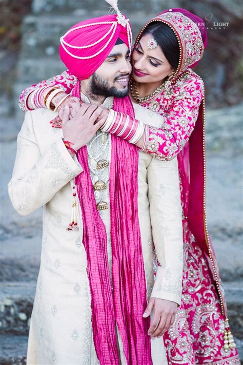 This Stylish Punjabi Wedding Allowed The Couples Class And Elegance Indian Wedding Couple