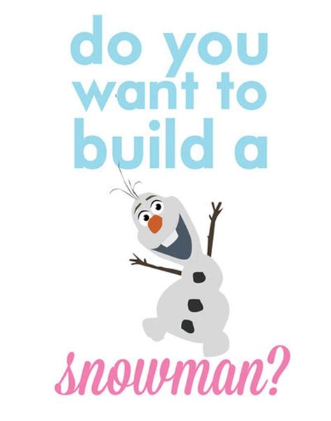 Do You Want To Build A Snowman Printable