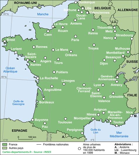 Cliquer sur le nom de la ville pour voir toutes ces informations: CARTES DE FRANCE : cartes des régions, départements et ...