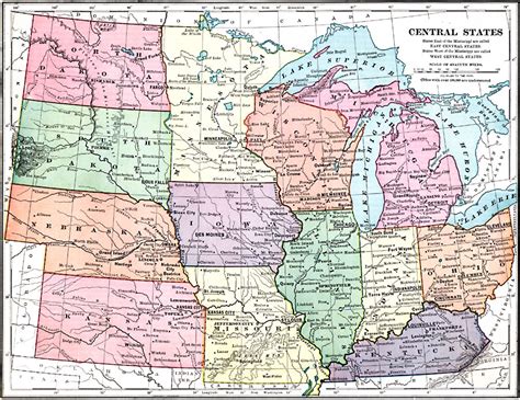 West South Central States Map Map