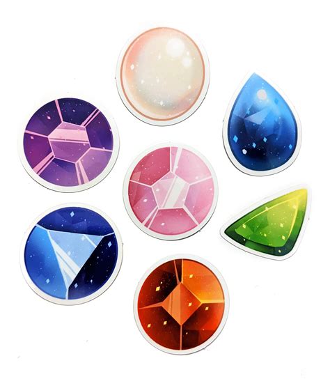 Steven Universe Crystal Gem Sticker Set Ph