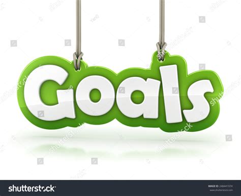 Goals Green Word Text Hanging On Stock Illustration 248441974