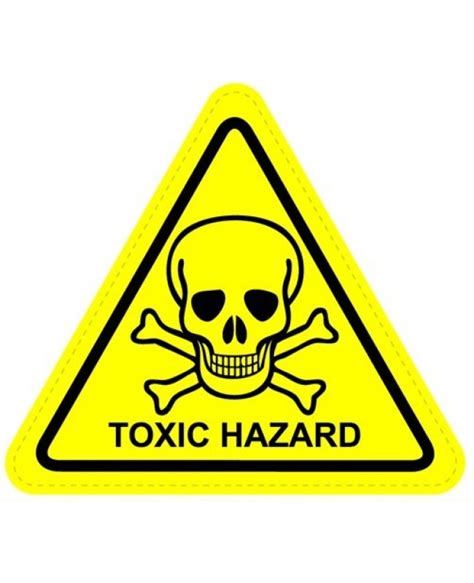 Toxic Hazard Warning Sign Sticker