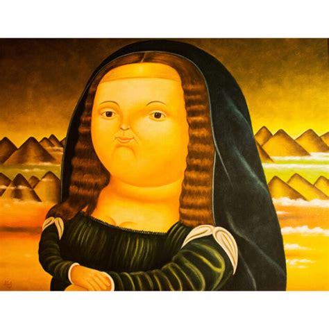 Mona Lisa By Botero Fernando Canvas Art Hd Print Painting Decor Multi