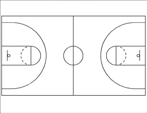 Full Page Printable Basketball Court Web Free Printable Basketball Court