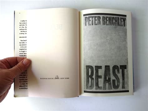 First Edition 1991 Beast Novel By Peter Benchley The Author Etsy