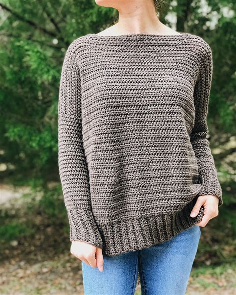 Free Crochet Pattern The Over Sized Crochet Pullover Sweater By