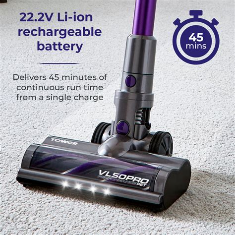 Tower Vl50 Pro Performance Pet 222v Cordless 3 In 1 Vacuum Cleaner Pu