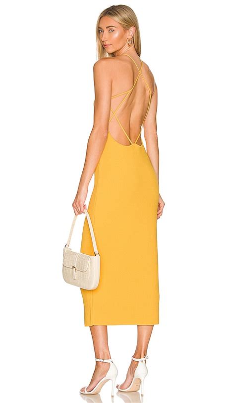 The Sei Strappy Halter Knit Dress In Yellow Modesens