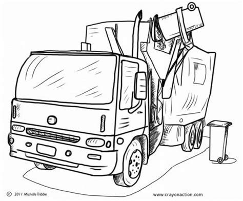 Garbage Bin Coloring Page