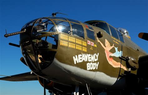 B 25 Mitchell Heavenly Body Heavenly Bodies Nose Art Aviation Art