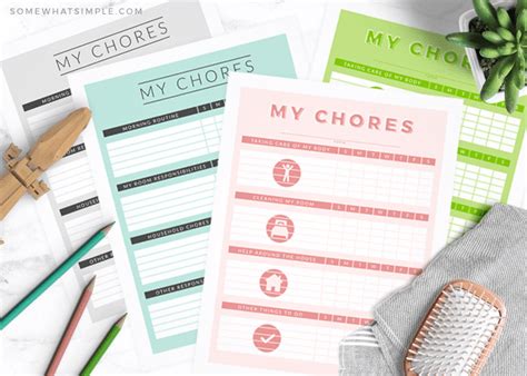 Printable Chore Charts For Kids That Actually Work Somewhat Simple