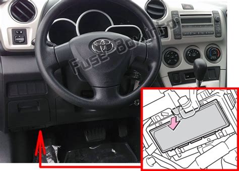 Fuse Box Diagram Toyota Matrix (E140; 2009-2014)