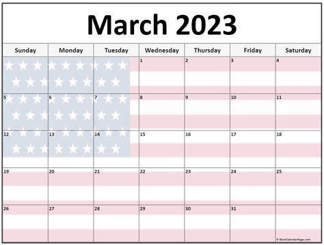 Collection Of March 2023 Photo Calendars With Image Filters