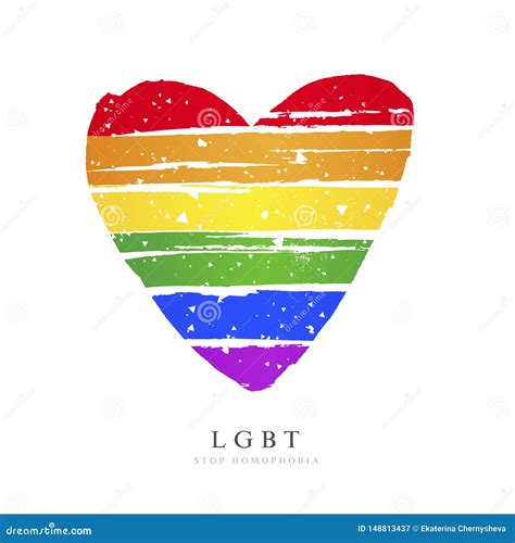 Bandera De LGBT Bajo La Forma De Coraz n Grande Ilustraci n Del Vector Ilustración del Vector