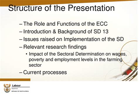 Ppt Briefing On The Programme Of Work Of The Employment Conditions