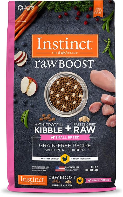 Crafted for dogs with food allergy, our limited ingredient diet is made with simple ingredients like grass fed lamb, a healthy, easily digestible protein that provides all of the essential amino acids to thrive. Instinct Raw Boost Small Breed Grain Free Recipe with Real ...