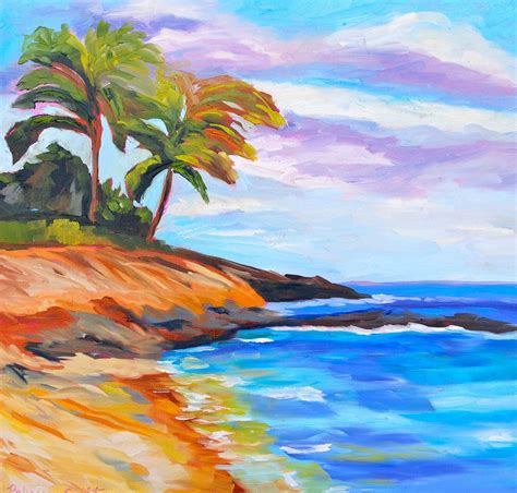 Original Oil Painting Fine Art Impressionist Hawaiian Beach
