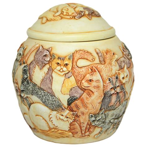 After you order one of our personalized urns for ashes and put in the information needed, our design team will present you with proofs with different fonts and layouts for you to approve before we engrave. Forever Mine Feline Pet Urn