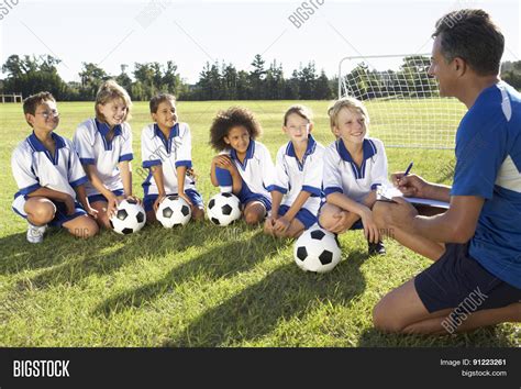 Group Children Soccer Image And Photo Free Trial Bigstock