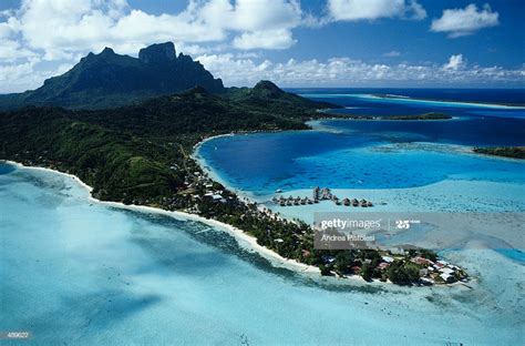Overview Of Bora Bora In French Polynesia Stock Photo