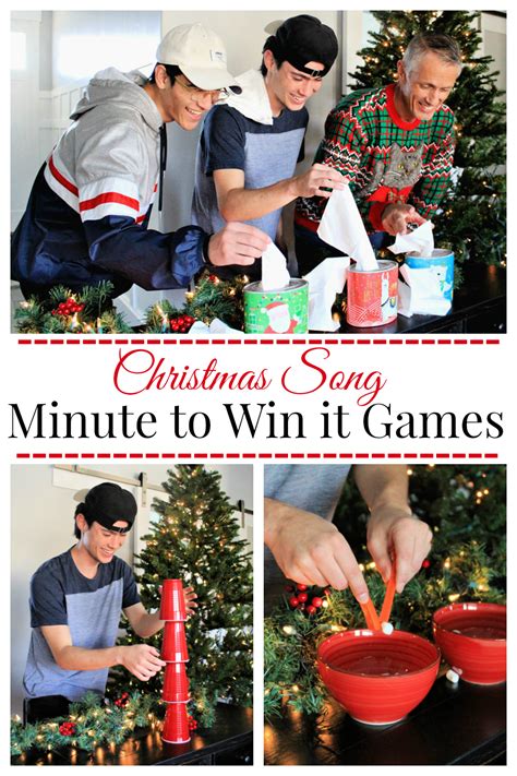 Christmas Song Inspired Minute To Win It Games Fun Squared Fun