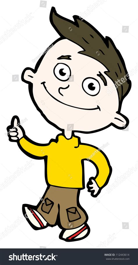 Cartoon Boy Positive Attitude Stock Illustration 112443614 Shutterstock