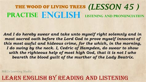 English Listening And Pronunciation Practice Lesson 45 The Wood Of