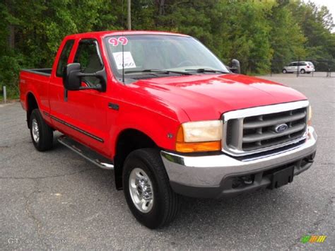 1999 Red Ford F250 Super Duty Lariat Extended Cab 4x4 53410348 Photo