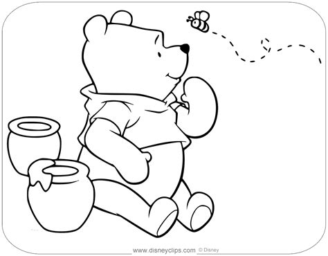 winnie  pooh  bees coloring pages disneyclipscom