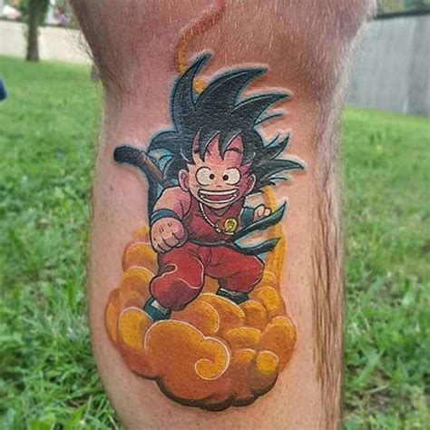 Goku small dragon ball z tattoo. 21 Full Force Dragon Ball Tattoos | Tattoo | Tatouage, Sangoku, Coloriage enfant