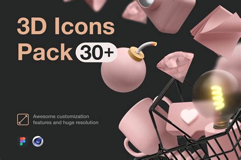 3d Icons Pack Custom Designed Icons Creative Market