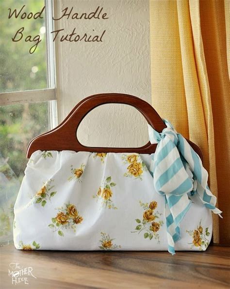 Wooden Handle Handbag Free Sewing Tutorial Knitted Bags Wooden