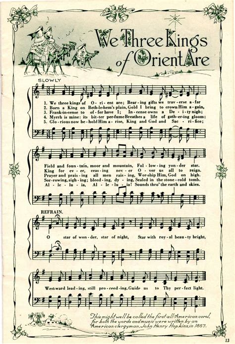 We Three Kings Of Orient Are Christmas Sheet Music Christmas Music