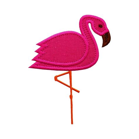 Flamingo Machine Embroidery Design Applique Pattern In 5 Sizes Etsy