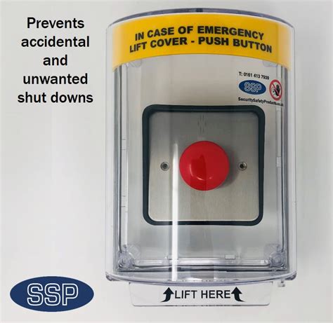 Break Seal Flush Mounted Emergency Power Switch Cover C530 Yellow